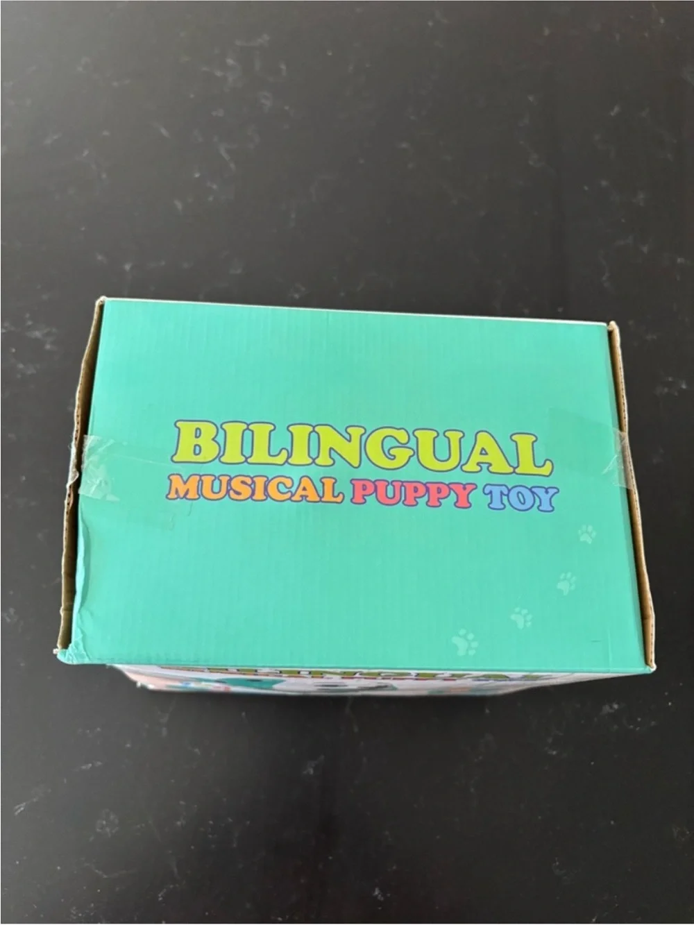 Bilingual Musical Puppy Toy - Teal and White